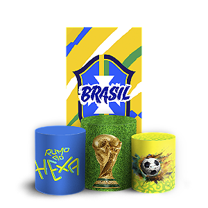 Capas Faixa Lateral e Trio Cilindro Sublimado Vest Facil - Copa Brasil