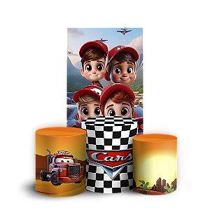 Capas Faixa Lateral e Trio Cilindro Sublimado Vest Facil - Carros