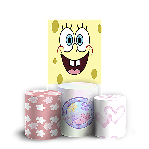 Capas Faixa Lateral e Trio Cilindro Sublimado Vest Facil - Bob Esponja