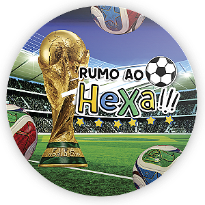 Capa Painel Redondo Sublimado - Copa Do Mundo