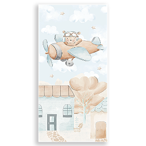 Capa Faixa Lateral Sublimado - Ursinho Aviador