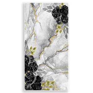 Capa Faixa Lateral Sublimado - 15 Anos Floral Glitter