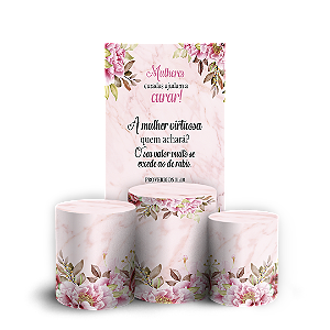 Capas Faixa Lateral e Trio Cilindro Sublimado Vest Facil - Dia Da Mulher