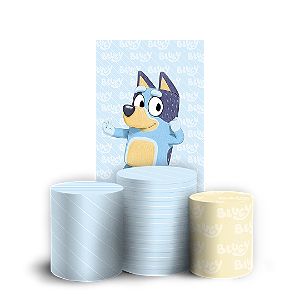 Capas Faixa Lateral e Trio Cilindro Sublimado Vest Facil - Bluey