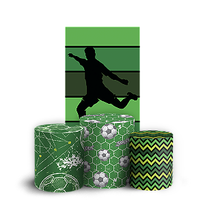 Capas Faixa Lateral e Trio Cilindro Sublimado Vest Facil - Futebol