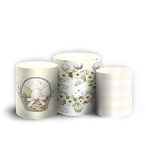 Capas Trio Cilindro Sublimado Vest Facil - Pascoa