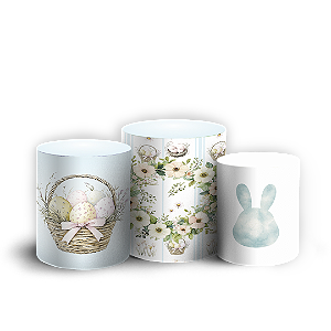 Capas Trio Cilindro Sublimado Vest Facil - Pascoa