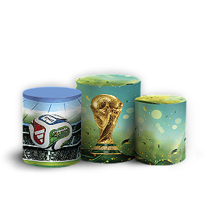 Capas Trio Cilindro Sublimado Vest Facil - Copa Do Mundo