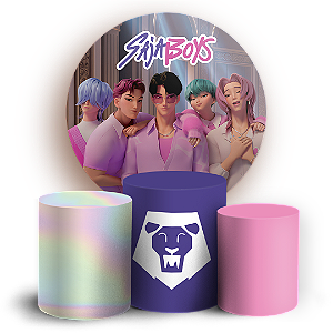 Capas Painel Redondo e Trio Cilindro Sublimado - Saja Boys
