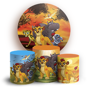 Capas Painel Redondo e Trio Cilindro Sublimado - Rei Leão
