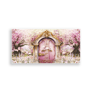 Capa Painel Retangular Sublimado - Floral Jardim Portão