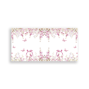 Capa Painel Retangular Sublimado - Floral Borboletas Laço