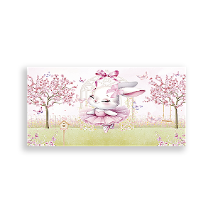 Capa Painel Retangular Sublimado - Coelho Bailarina