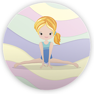 Capa Painel Redondo Sublimado - Ginástica