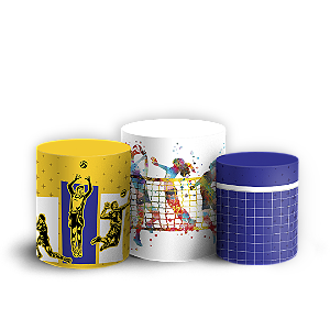 Capas Trio Cilindro Sublimado Vest Facil - Vôlei