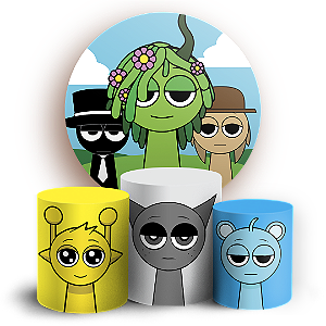 Capas Painel Redondo e Trio Cilindro Sublimado - Sprunki