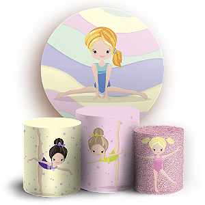 Capas Painel Redondo e Trio Cilindro Sublimado - Ginástica