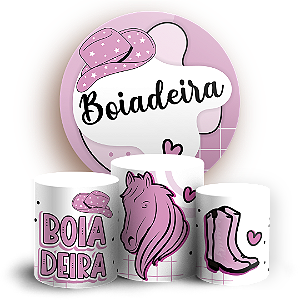 Capas Painel Redondo e Trio Cilindro Sublimado - Boiadeira