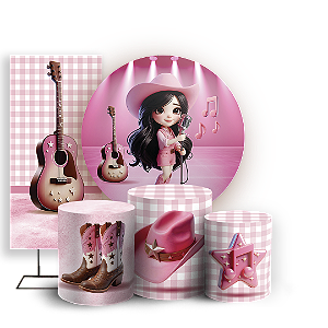 Capas Painel Redondo Trio Cilindro e Faixa Lateral Sublimado - Boiadeira