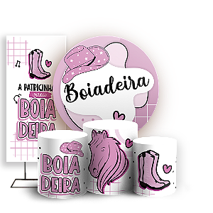 Capas Painel Redondo Trio Cilindro e Faixa Lateral Sublimado - Boiadeira