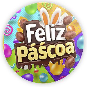 Capa Painel Redondo Sublimado - Pascoa