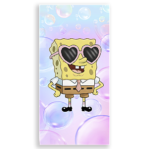 Capa Faixa Lateral Sublimado - Bob Esponja