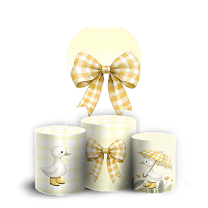 Capas Faixa Lateral e Trio Cilindro Sublimado Vest Facil - Patinhos