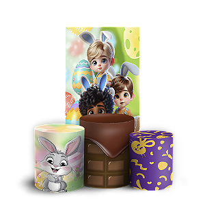 Capas Faixa Lateral e Trio Cilindro Sublimado Vest Facil - Pascoa