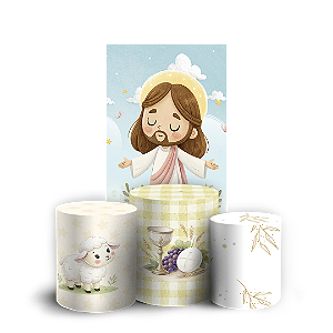 Capas Faixa Lateral e Trio Cilindro Sublimado Vest Facil - Pascoa