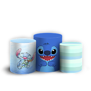 Capas Trio Cilindro Sublimado Vest Facil - Stitch