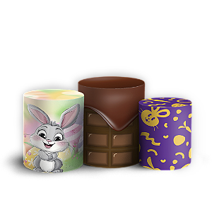 Capas Trio Cilindro Sublimado Vest Facil - Pascoa