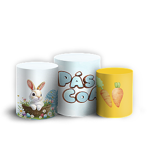 Capas Trio Cilindro Sublimado Vest Facil - Pascoa