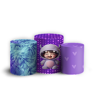 Capas Trio Cilindro Sublimado Vest Facil - Monstros Sa