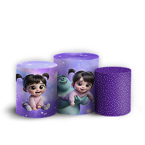 Capas Trio Cilindro Sublimado Vest Facil - Monstros Sa