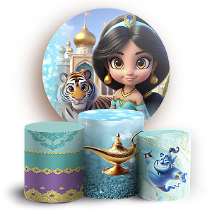 Capas Painel Redondo e Trio Cilindro Sublimado - Jasmine