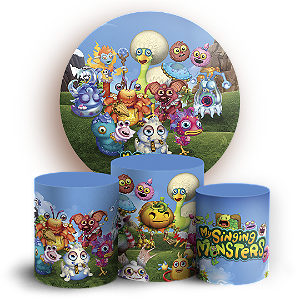 Capas Painel Redondo e Trio Cilindro Sublimado - My-Singing-Monsters