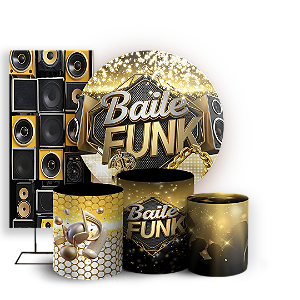Capas Painel Redondo Trio Cilindro e Faixa Lateral Sublimado - Baile Funk