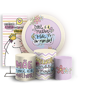 Capas Painel Redondo Trio Cilindro e Faixa Lateral Sublimado - Mãe