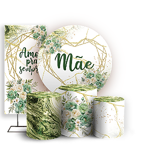 Capas Painel Redondo Trio Cilindro e Faixa Lateral Sublimado - Mãe