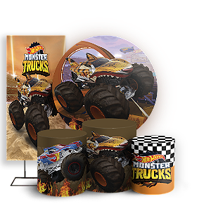 Capas Painel Redondo Trio Cilindro e Faixa Lateral Sublimado - Hot Wheels