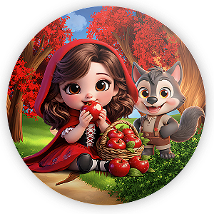 Capa Mini Painel Sublimado - Chapeuzinho Vermelho