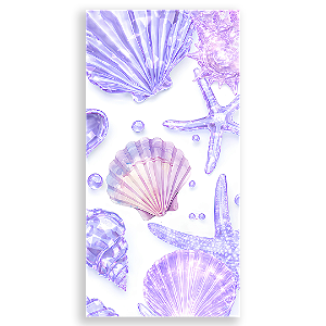 Capa Faixa Lateral Sublimado - Fundo do Mar Conchas