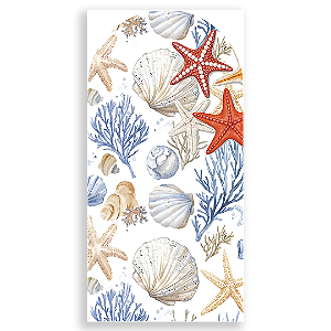Capa Faixa Lateral Sublimado - Fundo do Mar Conchas