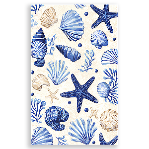 Capa Faixa Lateral Sublimado - Fundo do Mar Conchas