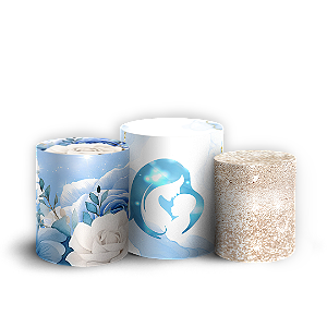 Capas Trio Cilindro Sublimado Vest Facil - Dia Das Mães