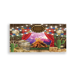 Capa Painel Retangular Sublimado - Festa Junina