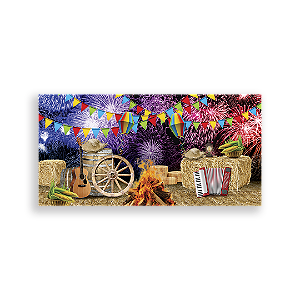 Capa Painel Retangular Sublimado - Festa Junina