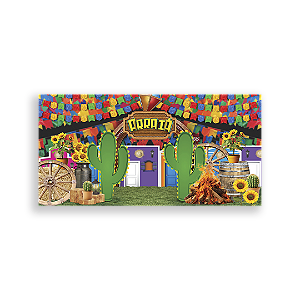 Capa Painel Retangular Sublimado - Festa Junina