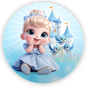 Capa Mini Painel Sublimado - Princesa Cinderela