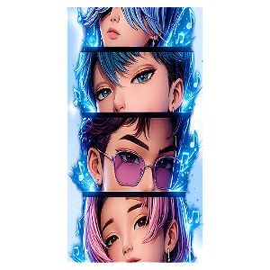 Capa Faixa Lateral Sublimado - Saja Boys